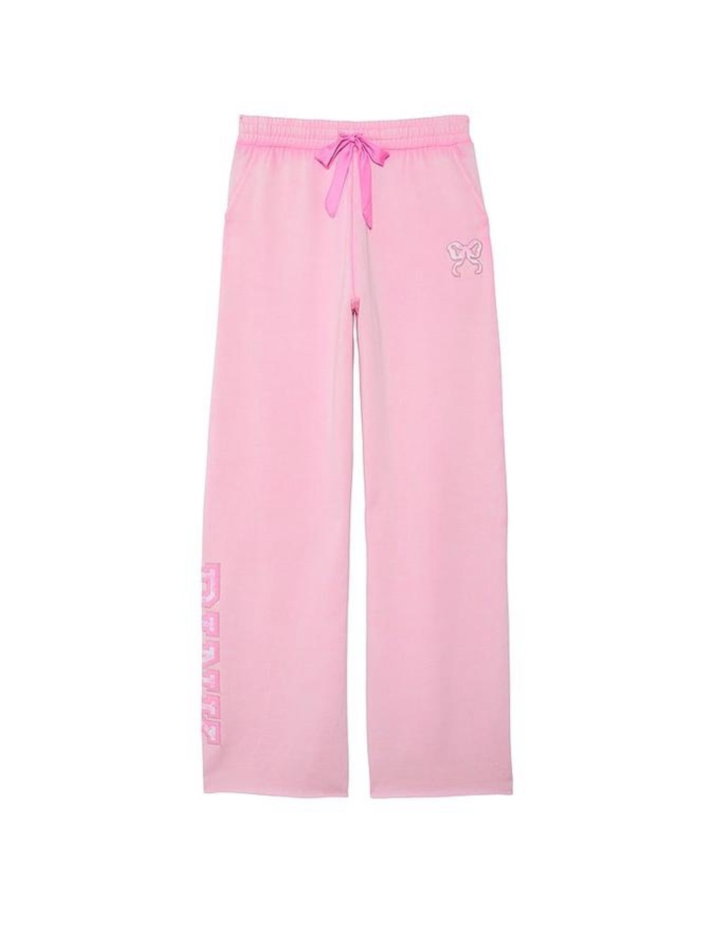 New! PINK X LOVESHACKFANCY wide-leg sweatpants Small 34134